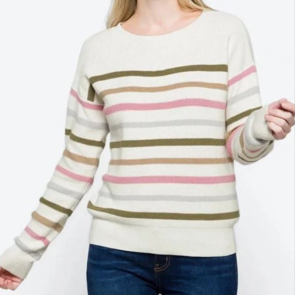 *NEW Design History Ida Waffle Knit Sweater Size Large